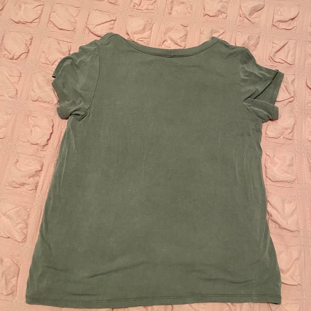 casual T-shirt with low cut in the middle